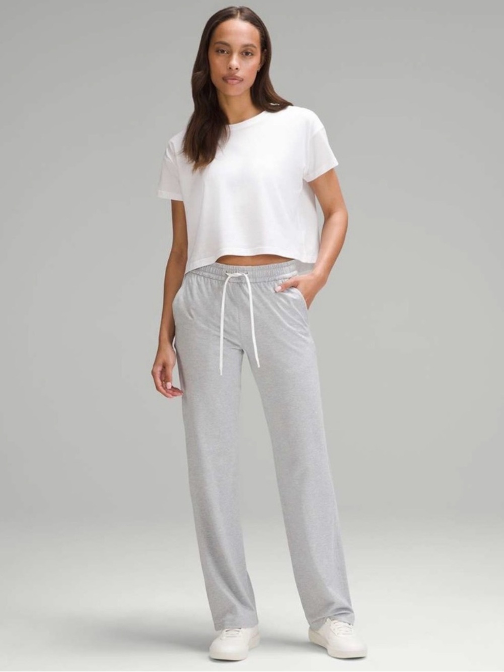 Lululemon Soft Jersey Straight Leg Pant ~heathered core~ Size 10 NWT $98 MSRP 🌟